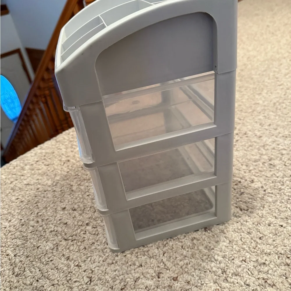 White 3-Drawer Makeup Organizer